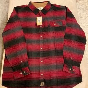 Legendary Whitetail Red Black XL Plaid Flannel Hunt Outdoor Adventure Cabincore